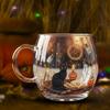Halloween Themed Painted Glass Cup For Dining Parties Dishwasher Safe 200ml Capacity Painted Glassware