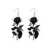 Fashion Acrylic 2D Flat Rose Earrings Romantic 2D Flat Earrings Rose Earrings Jewelry Flower Gi J8N7