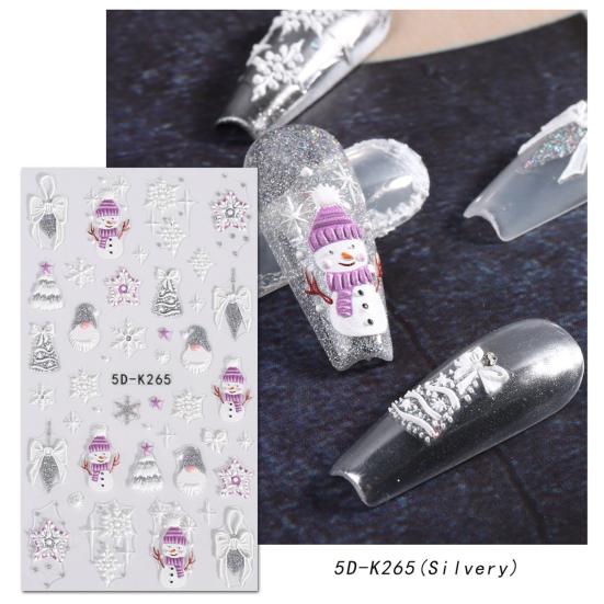 1 Sheet Christmas Pattern Art Snowflake Sticker Fine Workmanship Nail Bow Nail Art Decoration