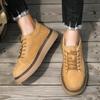 Высококачественная мужская обувь из натуральной кожи, удобные ботильоны на толстой подошве на осень-зиму, классические повседневные оксфордские туфли для отдыха на открытом воздухе