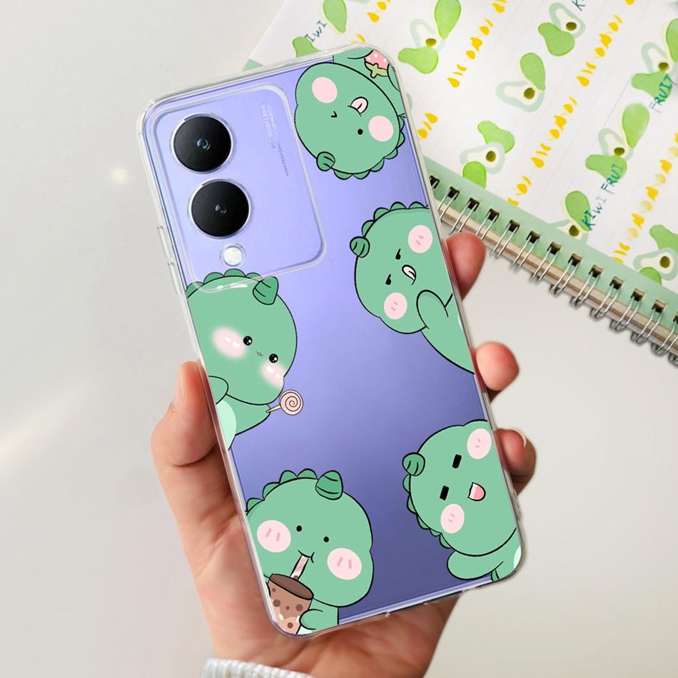For Vivo Y17s Case 2023 Elegant Pattern Soft Silicone TPU Phone Back Cover For Vivo Y17s 4G VivoY17s Y 17S Bumper