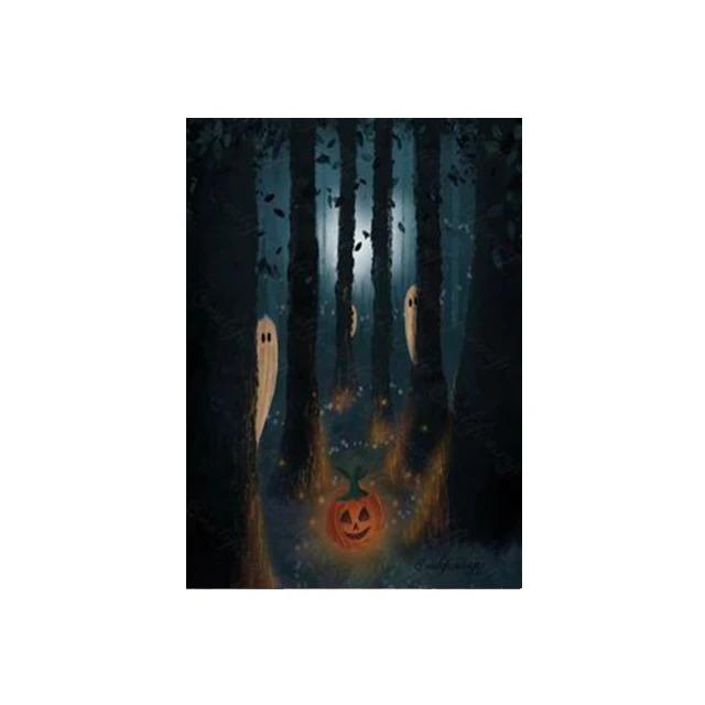 Vintage Midnight Conjuration And Spooky Ghost Wall Art Canvas Painting Halloween Magic Witch Spellbook Art Poster Print