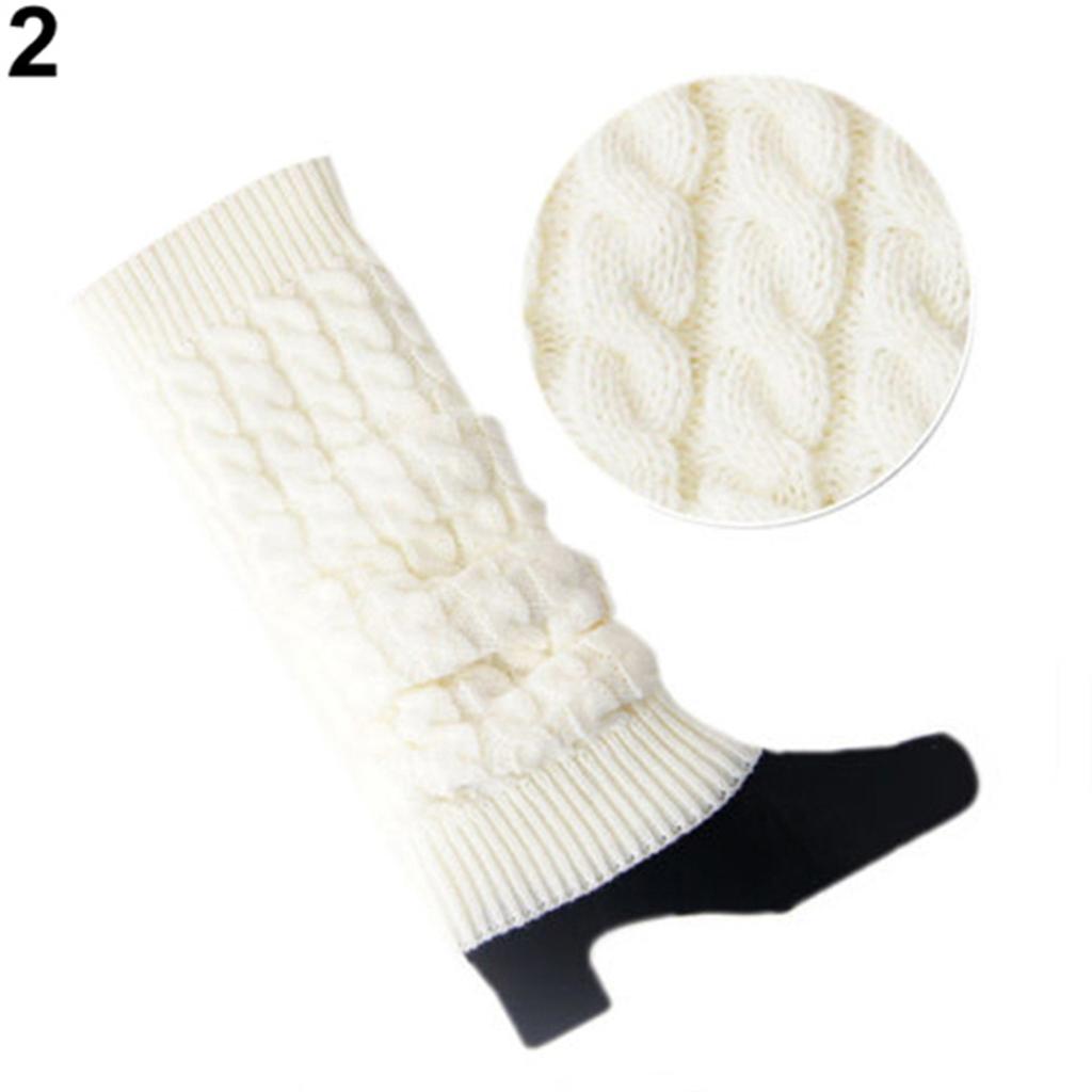 Women Leg Warmers Crochet Cable Knit Winter Leg Warmers Boot Cuffs Toppers Socks