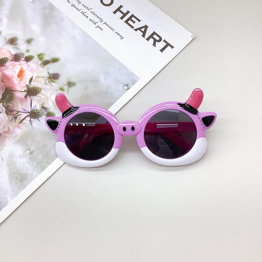 Модные детские солнцезащитные очки Calf Cute, солнцезащитные очки с защитой от солнца и ультрафиолета, вогнутые очки для девочек и мальчиков