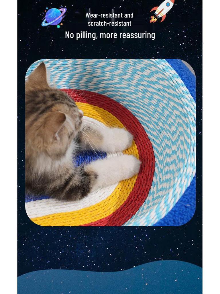 Прочная лежанка-когтеточка «Звездное небо» для кошек: Большая овальная всесезонная игрушка