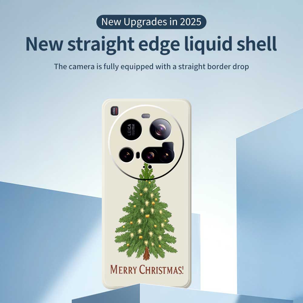 For Xiaomi 15 Ultra Case Christmas Tree Pattern Printing Straight Edge TPU Phone Back Cover