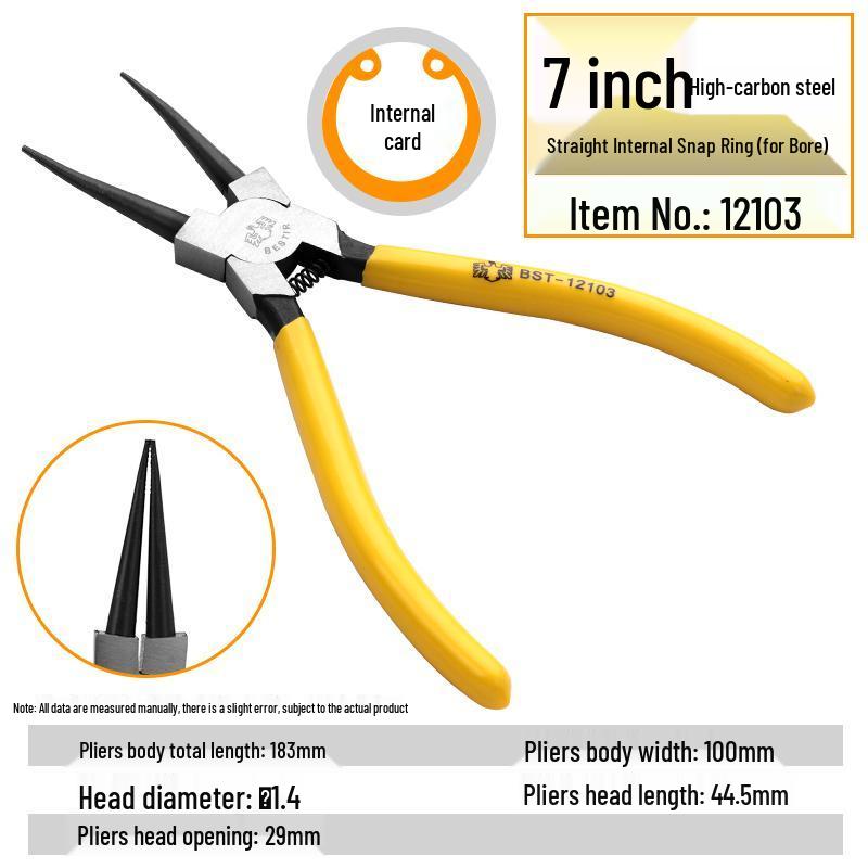 Eagle Ring Pliers Set: Internal/External, Straight/Bent, Dual-Purpose, Multi-Function Spring Retaining Pliers