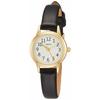 Fieldwork Popolo Analog Casual Watch with Leather Strap and White Dial, YM020-5, Women's, Black