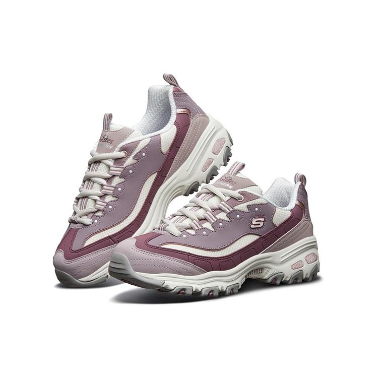 (WMNS) Skechers D'lites 1.0 GS Фиолетово-белый 'Фиолетовый Белый' Женские 13143-PRW