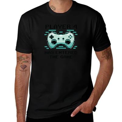 Player 4 Has Entered The Game Retro Gaming TShirt Sports Casual Breathable Tee Shirt