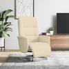 VidaXL Recliner with Footrest Cream Fabric 356567