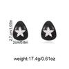 Curved smooth surface full diamond hexagram stud earrings Korean niche commuting gentle temperament stud earrings women's exquisite daily earrings