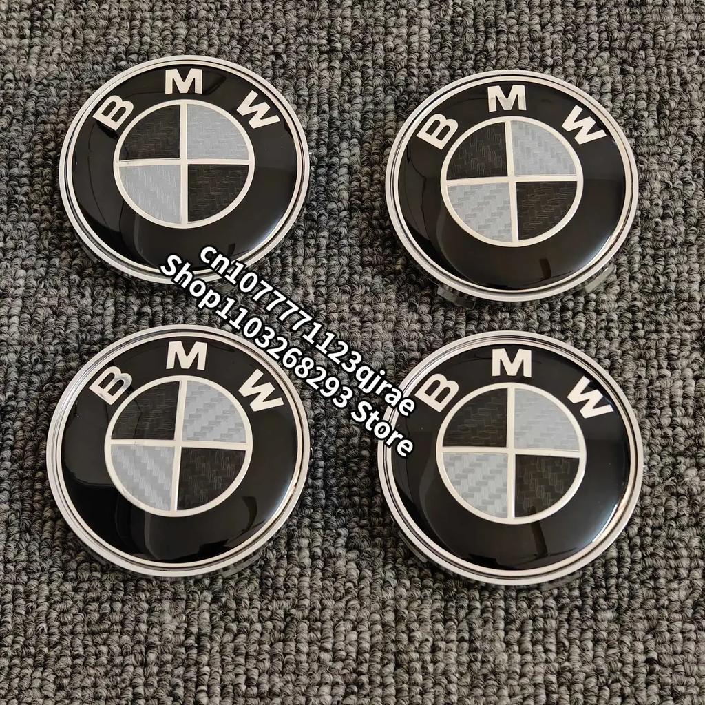New 4Pcs 56mm 68mm Carbon fiber Car Wheel Center Caps For BMW E90 E46 F10 F30 E87 E91 F20 G20 E60 E39 E93 F11 F31 E61 F25 E