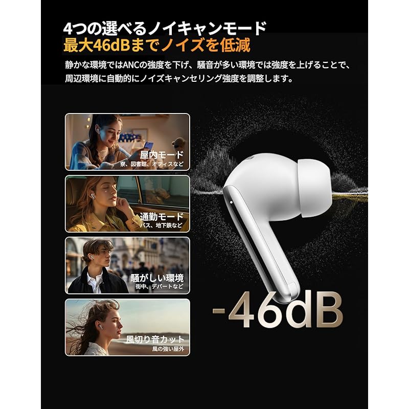 [Золотая награда VGP 2025] Беспроводные наушники QCY MeloBuds Pro с шумоподавлением, совместимые с LDAC-наушниками высокого разрешения, объемный звук 360°, Bluetooth5.3