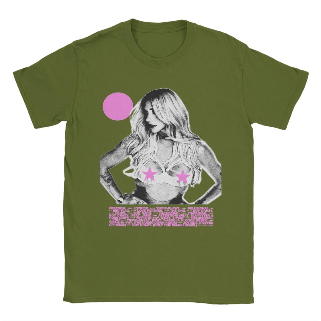 Футболка с принтом Kesha TOUR Пляжная Хлопковые Футболки Для Унисекс Модные Индивидуальные Футболки Своими Руками С Коротким Рукавом Y2K Веселые Топы