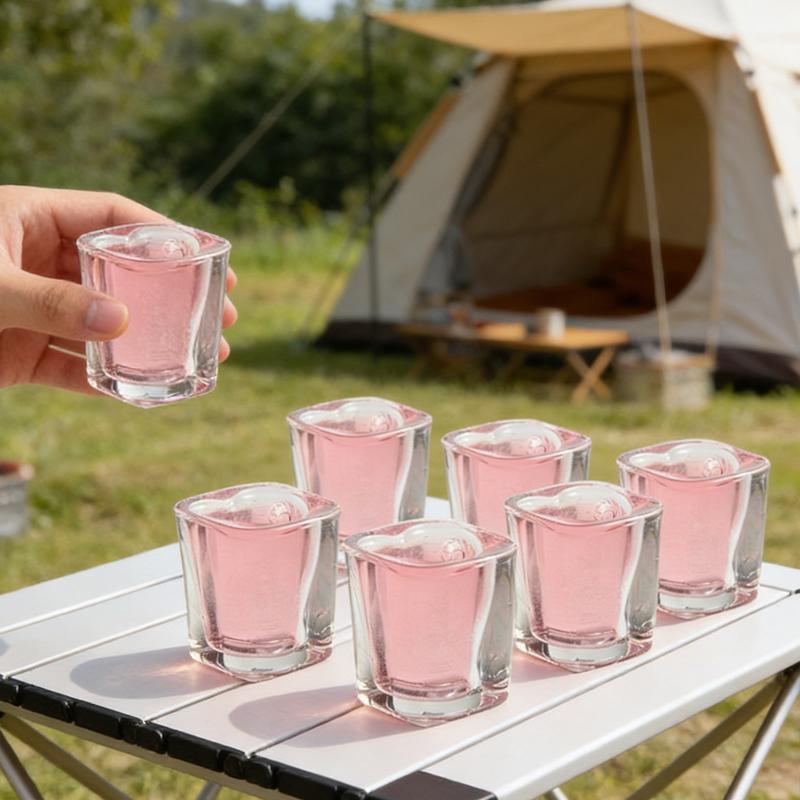 6 шт. Изякашный Маленький Бокал для Вина Простая Чашка для Воды Прозрачный Маленький Стеклянный Стакан Стакан в Форме Русалки Подходит для Подарка