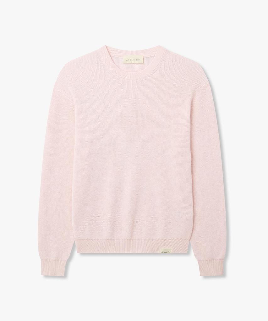 MAN ON THE BOON Linen Blend Crewneck Knit Pullover_Pink 4716113010