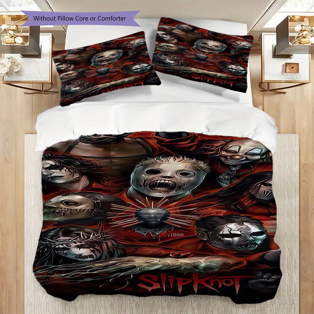 Slipknot Band Logo Comforter Set Bedding 1 Duvet Cover 2 Pillowcase Without Core Duvet Cover And Pillowcase Soft And Comfortable