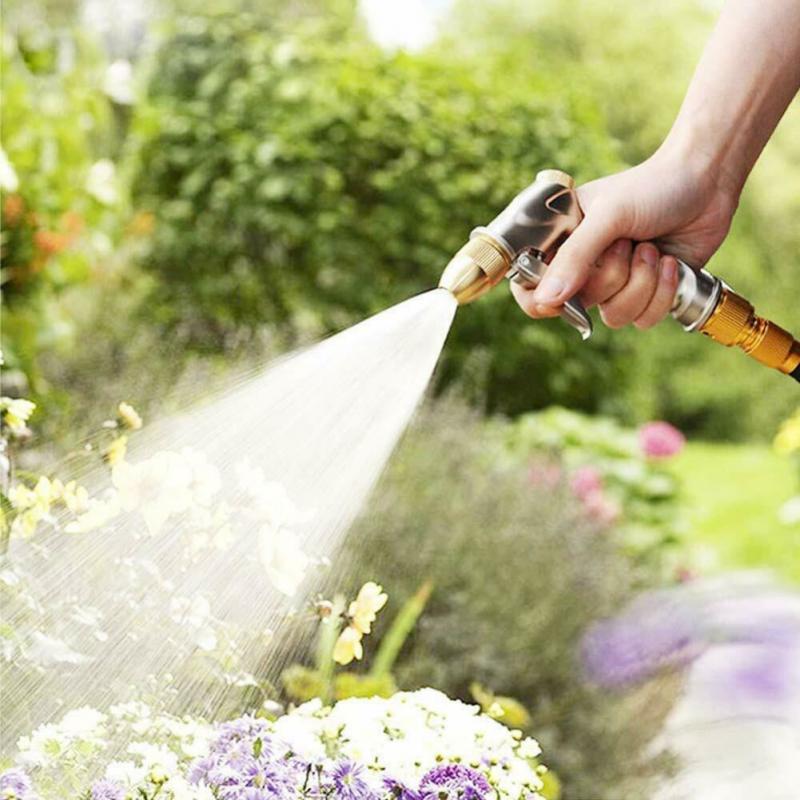 High Pressure Water Spray Gun Metal Brass Nozzle Garden Hose Pipe Lawn Car Wash Sprayer Sprinkler Car Wash Tool Water