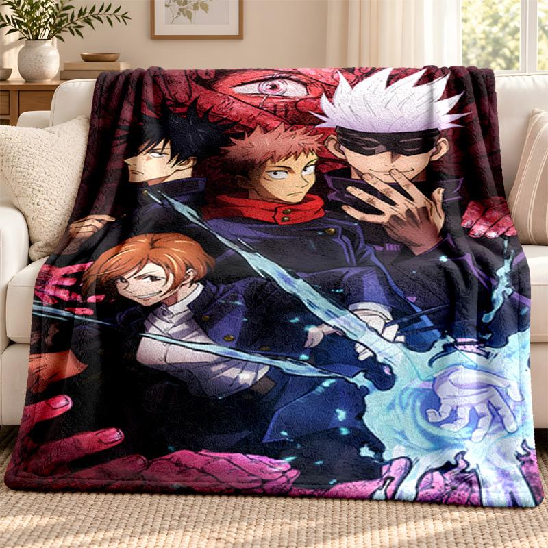 Jujutsu Kaisen blanket Flannel Blanket Soft Cozy Plush Throw for Sofa Bed Lightweight Home Decoration Outdoor camping