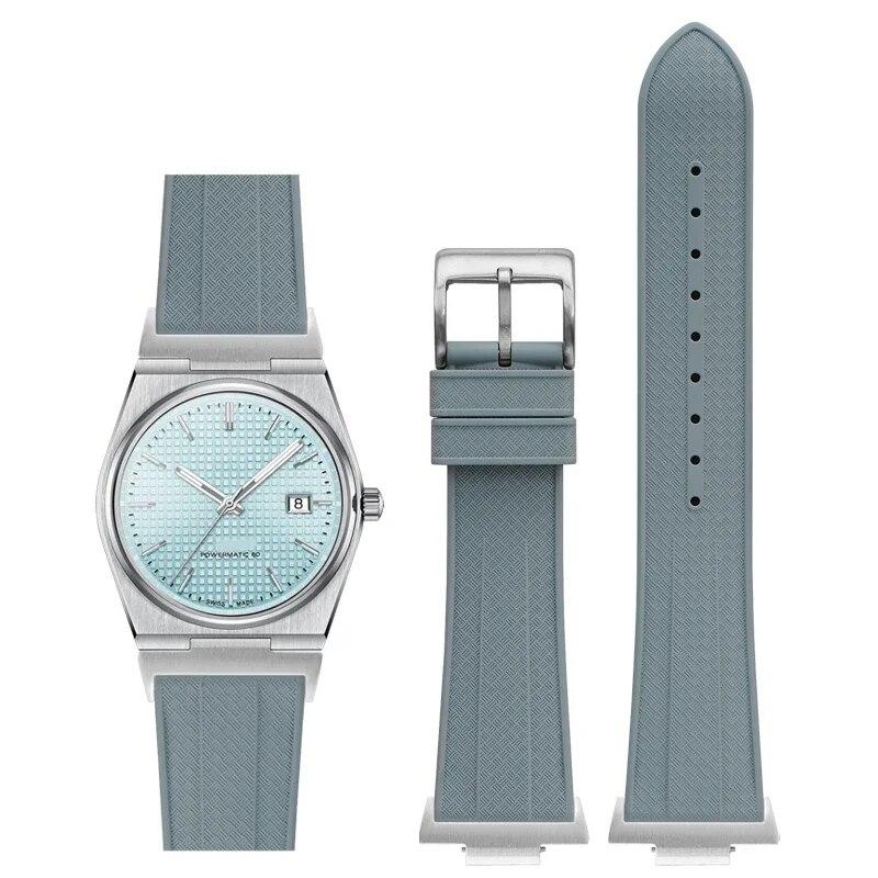 Ремешок из фторкаучука с адаптером для Tissot серии PRX T137.407/T137.410 Super Player 40 мм, новый быстросъемный ремешок для часов FKM 12 мм