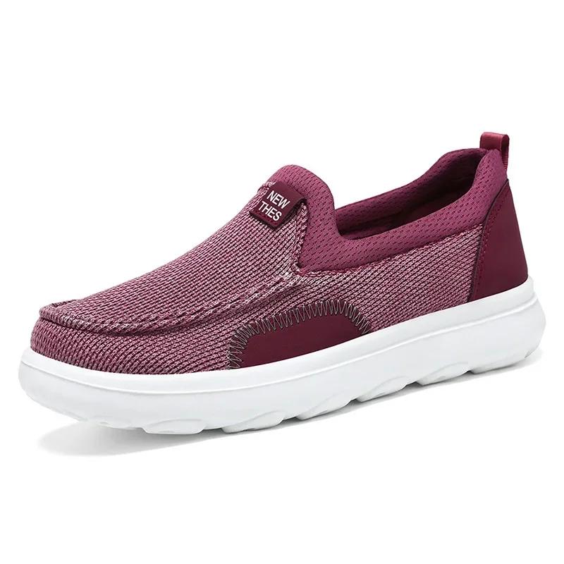 Туфли из ткани для женщин на весну и осень, дышащие одинарные туфли, туфли на одну ногу для пар, повседневная мужская обувь для прогулок
