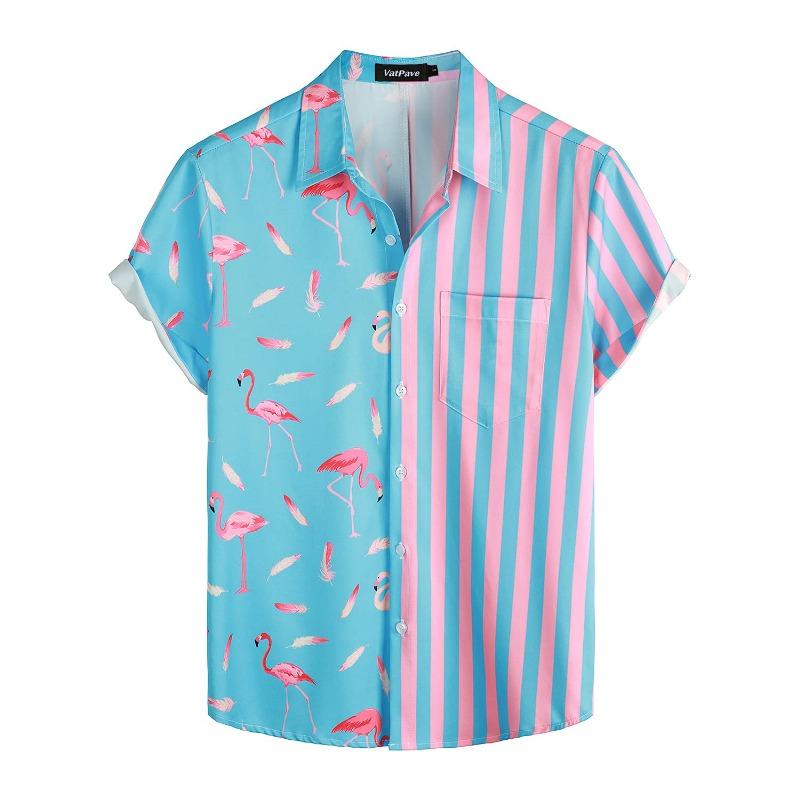 Летняя мужская рубашка Vocation Lapel Camisa с 3D-принтом, повседневная дышащая гавайская рубашка, модные мужские и женские топы, пляжная блузка с коротким рукавом