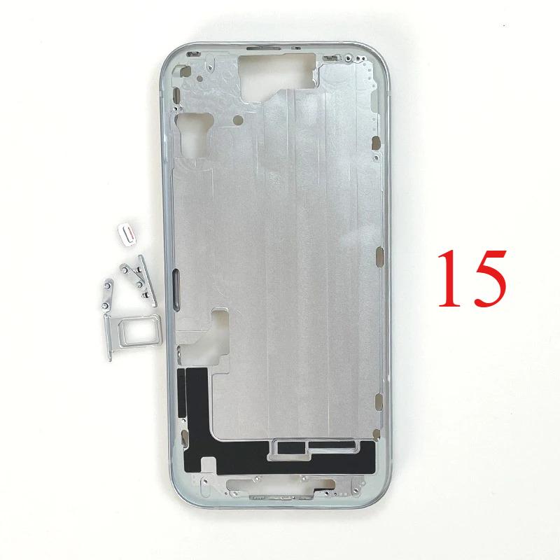 Для iPhone 15 Средняя рамка Рамка Корпус Боковая кнопка Шасси Ремонт Запасные части