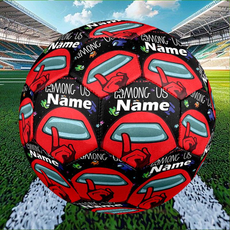 Custom Name Personalized Among Us Print Size 5 Soccer Ball Training & Match Football, for Team, Kicking, Gift for Football