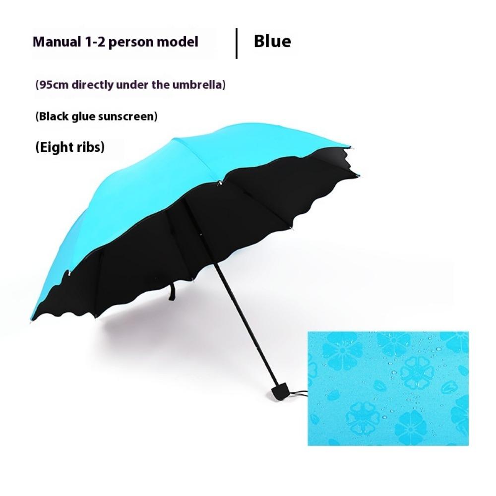 Спорт на открытом воздухе, анти-УФ-зонтик, складной зонт, цветущий цветок в дождевой воде, ветрозащитный навес