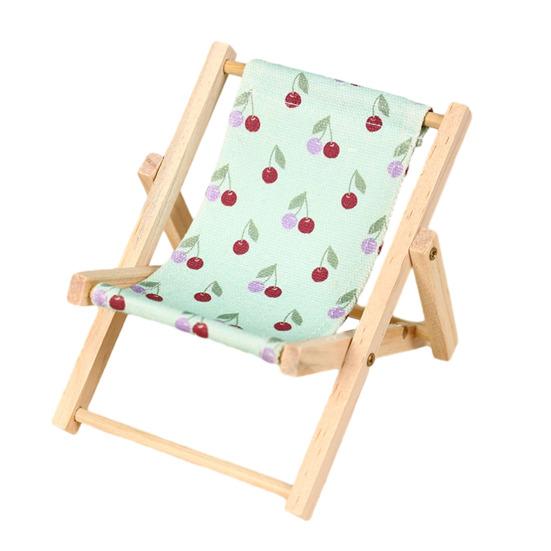 Подставка для телефона Yousheng Конструкция из массива дерева и холста Дизайн мини-шезлонга Регулируемый под разными углами держатель для телефона Настольное украшение