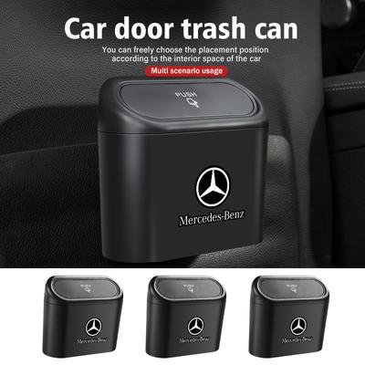 Портативная автомобильная мусорка Контейнер для хранения с подвешиванием на боковую дверь Аксессуары для интерьера Для Mercedes Benz W202 W212 W126 W140 W168 W177