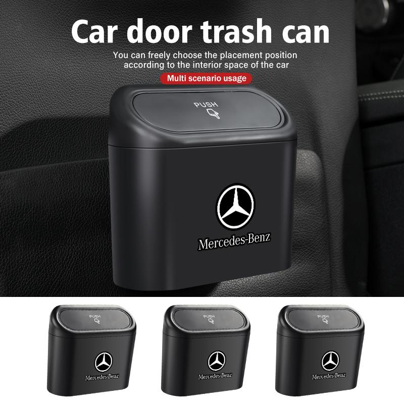 hzrm1 Portable Car Trash Can Door Side Hanging Storage Container Interior Accessories For Mercedes Benz W202 W212 W126 W140 W168 W177