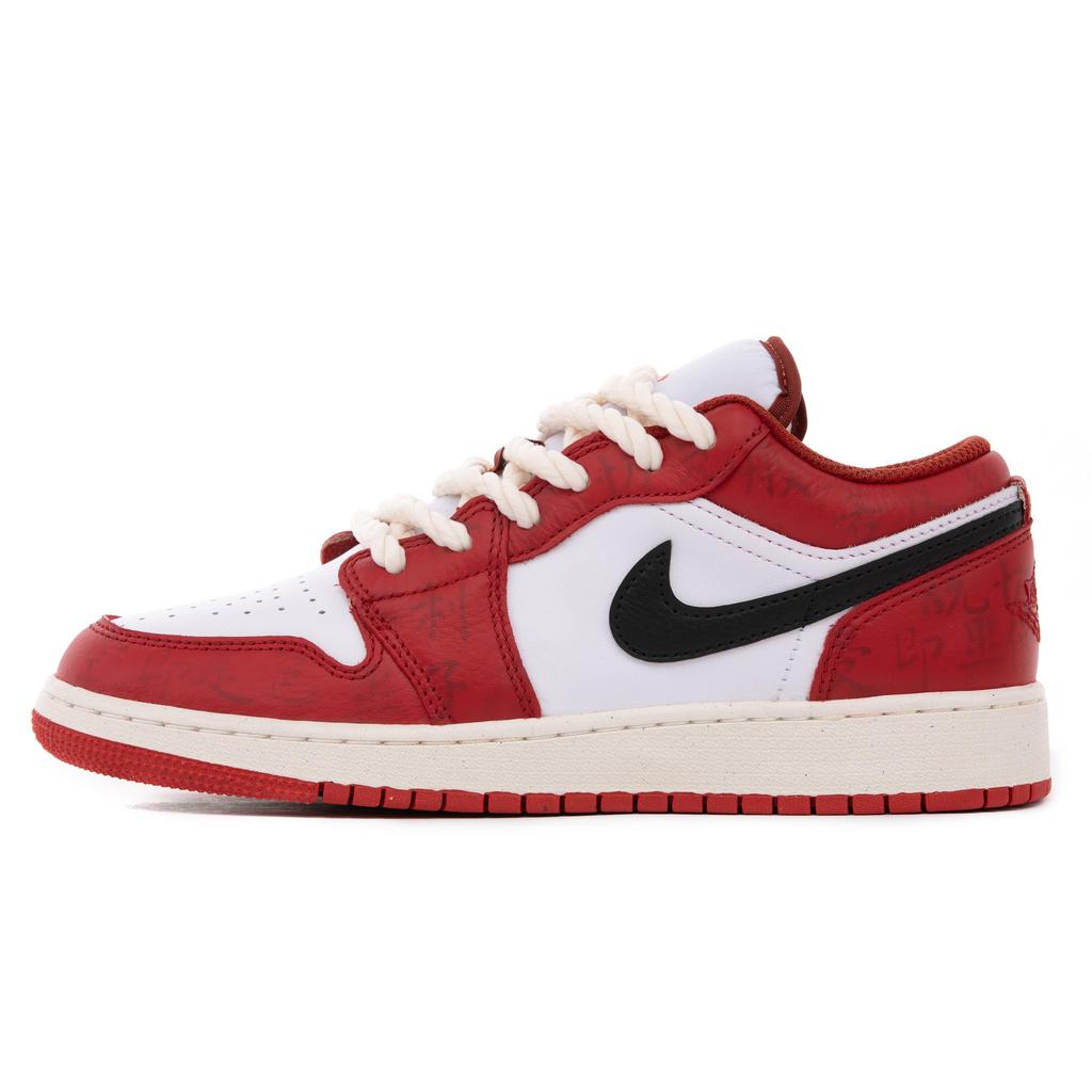 Jordan Air Jordan 1 Low Винтажные Баскетбольные Кроссовки Женские Белые Красные Черные FJ3465-160(Команда-)-Случайные упаковочные пакеты