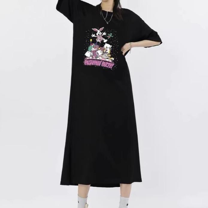 Женское летнее повседневное платье-футболка с короткими рукавами, большой размер, утягивающее платье средней длины