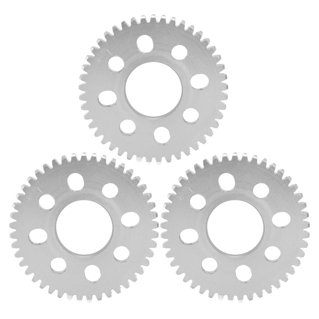 3Pcs Spur Gear 8 Holes Aluminium 4mm Thickness 14mm Centre Hole 0.8 Module Set Kit431204140050