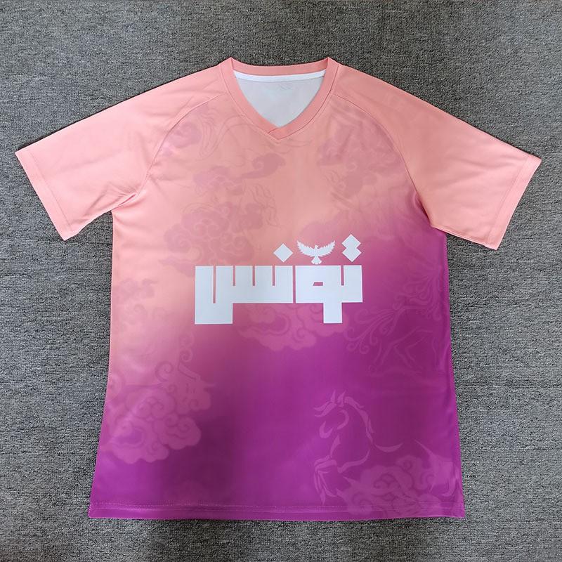 Mens Bamboo Fiber Short Sleeve Soccer Jersey Adult Football Training Match Wear In Purple Blue Pink Light