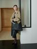Reframe Big Hobo Bag Black Fleurized Leather