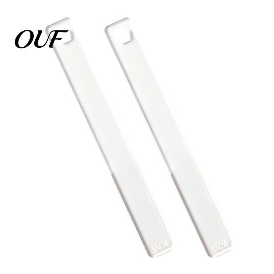 Handmade Jewelry Crafting Tools 1 Pair Acrylic Polymer Clay Depth Guide, 2/3/4/5/6mm Pottery Rolling Pin Transparent Guide Thickness Ruler for