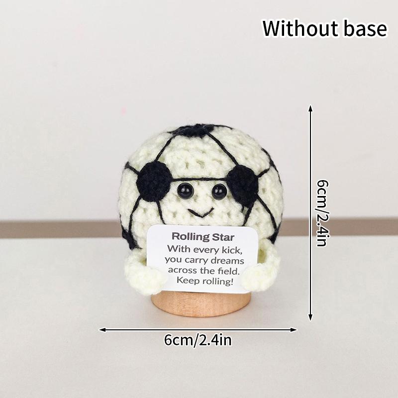 Positive Potato Desk Accessories Crochet Ornament Kawaii Woven Figurine Desktop Offices Accessories Gift for Children Room Decor