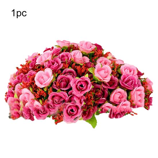 Поддельные цветы розы Искусственные цветочные растения Декор для свадебной вечеринки 21 головка на 1 букете