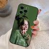 B-Билли Айлиш Певица Чехол для телефона Для iPhone 17,16,15,14,13,12,11 Plus,Pro Max,XS,Мягкий силиконовый Черный чехол