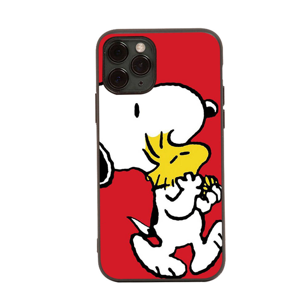 Черный чехол SM12 Cut Snoopy для OPPO Reno 8 6 5 4 Pro Plus Find X3 A17 A3 A31 A38 A40 A53 A54 A55 A74 A76 A78 A77 A80 A94 A95 A96 Lite