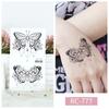 Women Sexy Temporary Tattoo Stickers Black Roses Pattern Full Flower Design Used for Arm Body Art Big Large Fake Tattoo Stickers