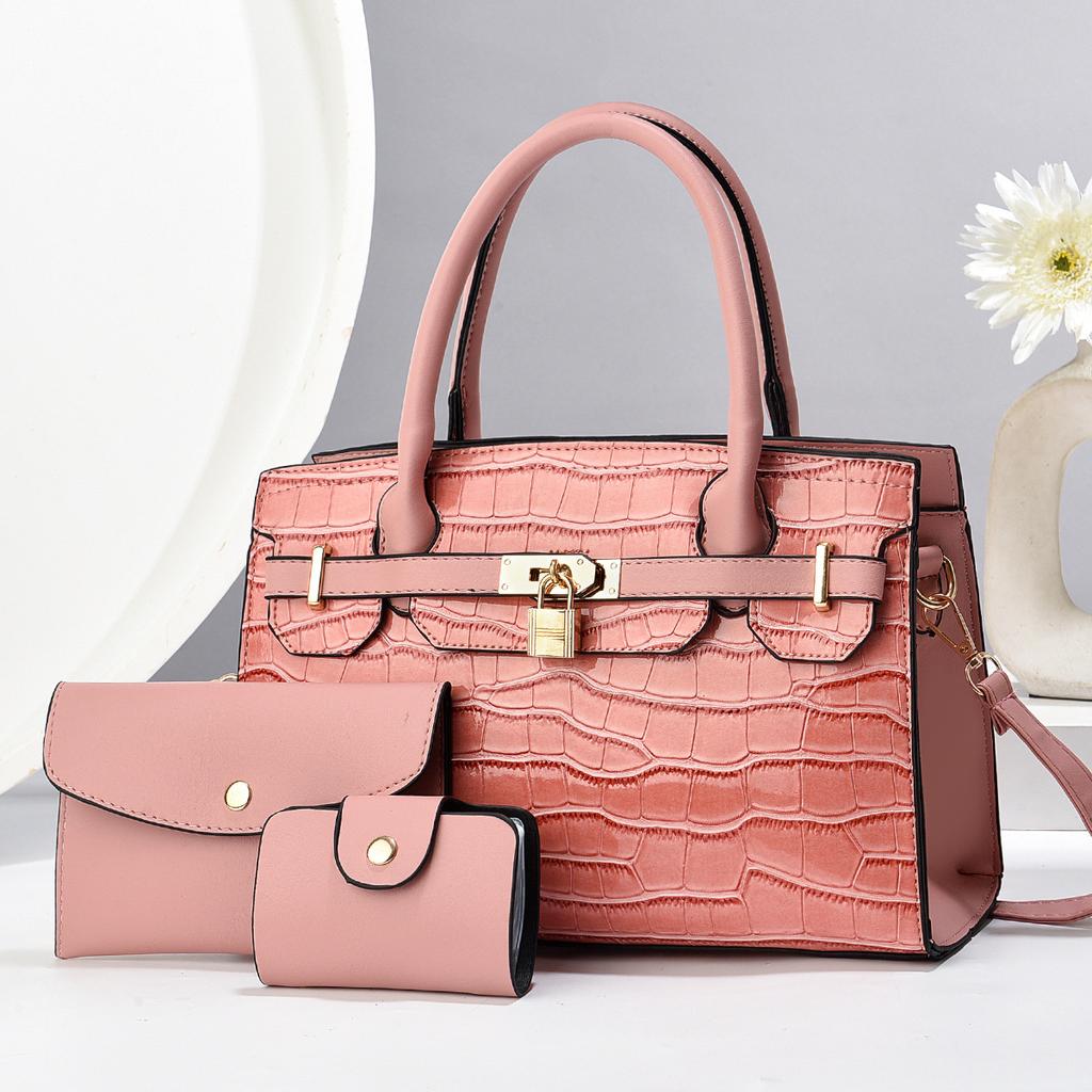 Женская сумка, сумка с узором под камень, сумка «мать и дитя», набор из трех предметов, плечевая сумка большой вместимости.