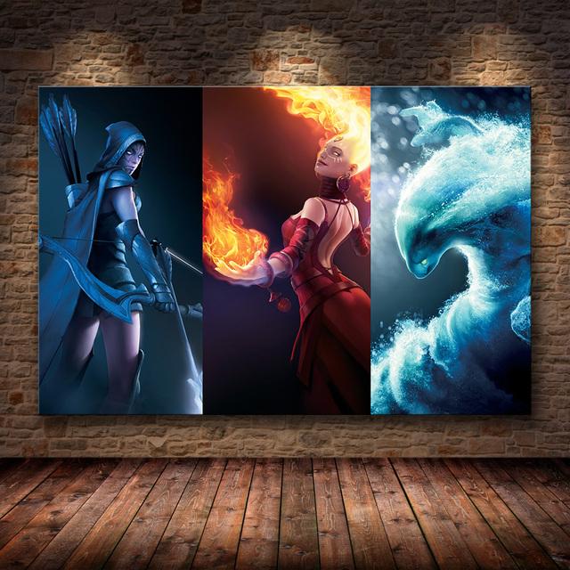 Без рамы, украшение для плаката, картина DOTA2 на HD холсте, холст, настенная живопись, холст, настенное искусство, холст