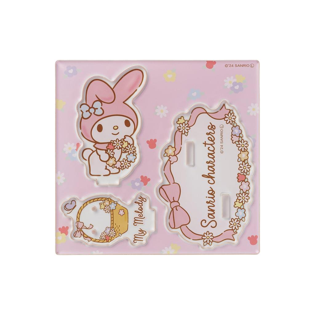 White Clover My Melody Acrylic Stand, Sanrio Characters Acrylic Display Stand for Necklaces, Earrings, and Rings (AS-SAMM01)