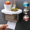 Punch-free Toilet Paper Holder Tissue Box Waterproof Mobile Phone Storage Toilet Paper Storage Rack Bathroom Accessories
