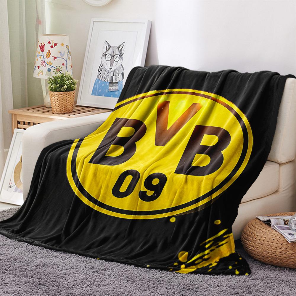 Borussia Dortmund Flannel Blanket, High quality Comfortable for All Seasons, Home Decor, Warmth and Comfort