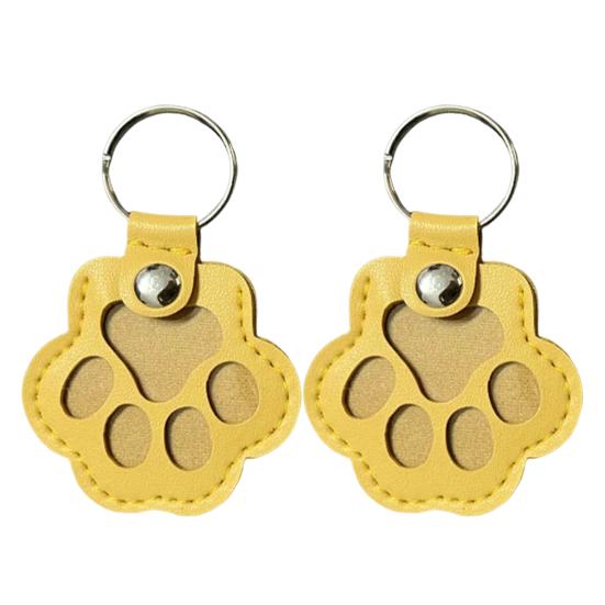 Брелок для питомца из искусственной кожи, памятный брелок в форме лапы, сувенирный брелок, удобный в использовании, мешочек для хранения шерсти питомца, держатель для ключей